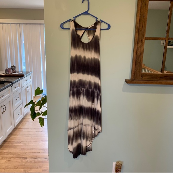 Dark grey and white Tie Dye dress - Picture 1 of 2